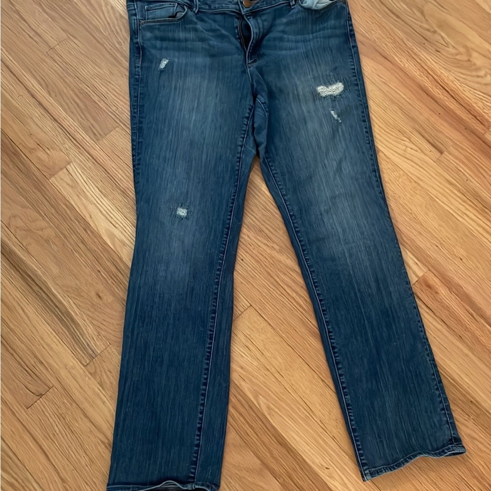 Loft Curvy Straight Jeans